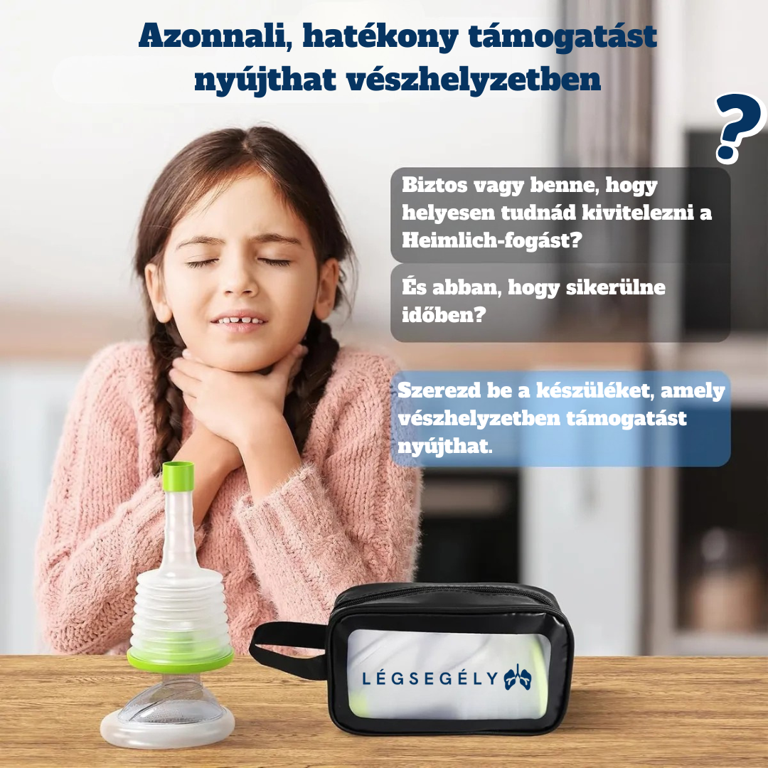 Légsegély™ - Vészhelyzeti szívóeszköz a légutak tisztítására